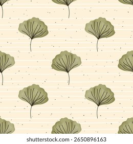 Vector Seamless pattern watercolor of autumn watercolor leaves in warm fall shade. Ideal for cozy autumn designs, textiles, and seasonal wrapping paper.