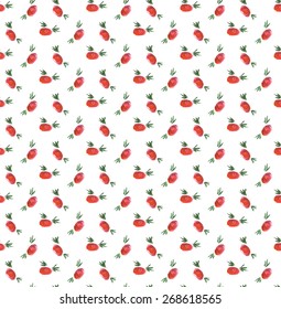 Vector seamless pattern with watercolor red and pink flowers, design for textile, paper, background. invitation, wedding or greeting cards Vector illustration eps 10