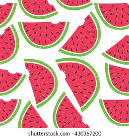 vector seamless pattern of watermelon.
