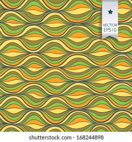 Vector seamless pattern with waves. It can be used both in vertical and horizontal way. Endless background.
