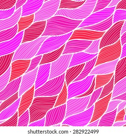 Vector seamless pattern with waves. Colorful seamless background.