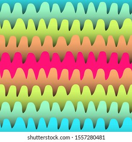 Vector seamless pattern with waves. Repeating uneven lines. Wavy playful background in vector for your design. EPS 10