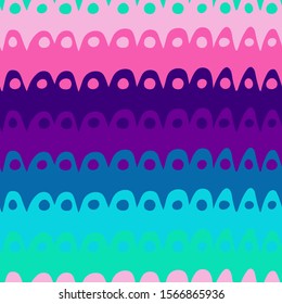 Vector seamless pattern with waves. Repeating uneven lines. Wavy playful background in vector for your design. EPS 8
