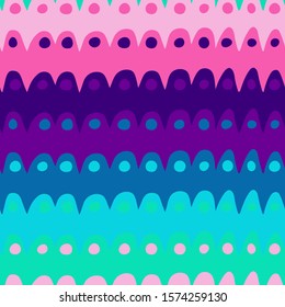 Vector seamless pattern with waves. Repeating uneven lines. Wavy playful background in vector for your design. EPS 8