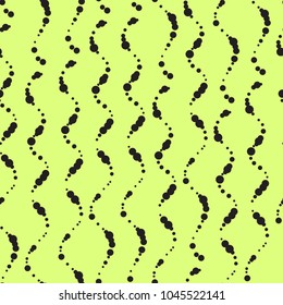 Vector seamless pattern with waves and spots
