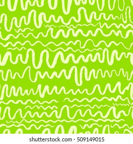 Vector seamless pattern with waves. Stripped artistic background on marine theme in doodle minimalistic style. Design for backdrops with sea, rivers or water texture