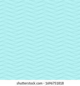 Vector of seamless pattern with wavy lines on blue background.Water waves