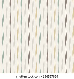 Vector seamless pattern with wavy stripes. Fabric stylish texture. Repeating pastel background