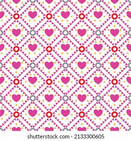 Vector seamless pattern. Weaving Pattern square more frequent, Vector seamless pattern. Modern stylish texture. Trendy graphic design for out clothes test equipment, interior, wallpaper heart.