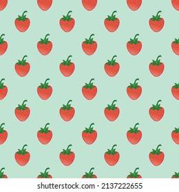 Vector seamless pattern. Weaving Pattern square more frequent, Modern stylish texture. Trendy graphic design for out clothes test equipment, interior, wallpaper fruit Strawberry.