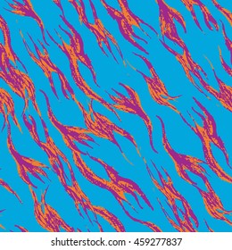 Vector seamless pattern with wet animal skin. Animal skin allover ink pattern. Tribal repeated print.