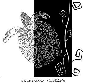 Vector seamless pattern "White and black"