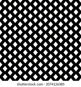 Vector seamless pattern of white diamonds shape on black. Pattern for textile, fashion, cloth, cover skin, wrapping paper.