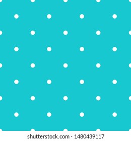 Vector seamless  pattern with white dot on light blue background. Decorative illustration, good for printing. Great for label, print, packaging, fabric. Small polka dot seamless pattern background. 
