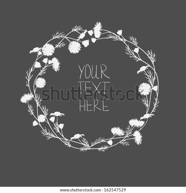Vector seamless pattern with white flowers