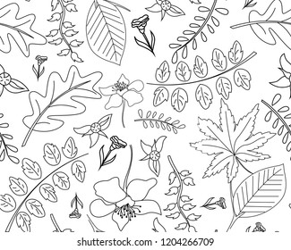 Vector seamless pattern with white silhouette on grey background. Very modern and great design. Can be used as a wallpaper or some other usage
