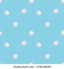 Vector - Seamless pattern of white surgical face mask N95 on blue background. Can be use for print , paper, wrapping, fabric, wallpaper. Healthcare concept.