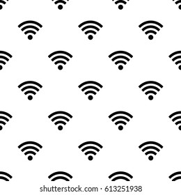 Vector seamless pattern with Wi-Fi symbol