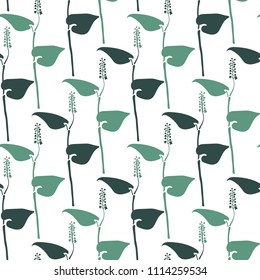 Vector seamless pattern with wild Lily flower