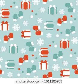 vector seamless pattern of winter background
