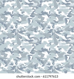 Vector seamless pattern. Winter camouflage