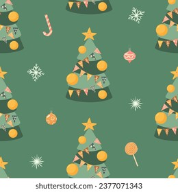 Vector seamless pattern with a winter pattern, wrapping, scrapbooking

