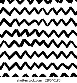 vector seamless pattern witch sketch zigzag texture