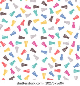 Vector seamless pattern with womens clothing. Background for use in design, packing, textile