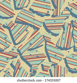 vector seamless pattern with women's dress