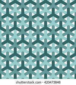 Vector seamless pattern, y tiles pattern, weaving pattern, interlocking pattern, islamic pattern