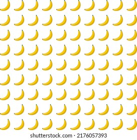 Vector seamless pattern of yellow hand drawn doodle sketch banana isolated on white background