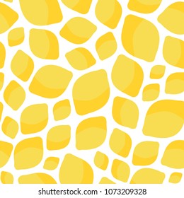 Vector seamless pattern with yellow lemons