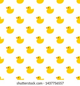 Vector seamless pattern of  yellow rubber duck. Seamless pattern.