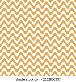 Vector seamless pattern with yellow wavy lines. Retro seamless pattern.