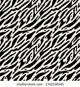Patrón vectorial sin fisuras con rayas de cebra. Una textura interminable y elegante. El rizo repite el fondo. La estampada natural de los animales. Se puede utilizar como muestra para ilustrador.