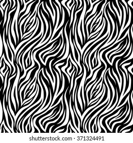 Vector seamless pattern with zebra stripes. Background, backdrop, print fabric.