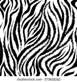 Vector seamless pattern with zebra stripes. Background, backdrop, print fabric.