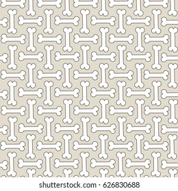 Vector seamless pattern.Beige backdrop with white bones. Veterinary background.
Can be used for wrapping paper for shop zoo, web or design of banners. EPS10.