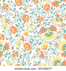 Vector seamless pattern.floral background.Textile pattern