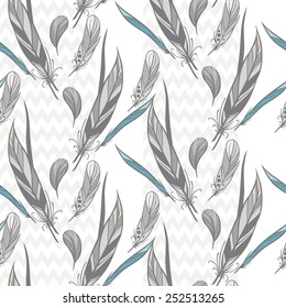 Vector seamless patternin bohemian style