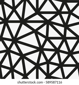 Vector seamless pattern.Irregular abstract grid crossing. Linear hand drawn background. Repeating geometric tiles.
