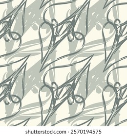 Vector seamless pattern.Modern floral texture. Endless abstract background