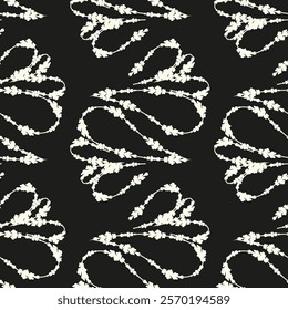 Vector seamless pattern.Modern floral texture. Endless abstract background