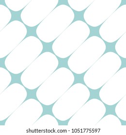 Vector seamless pattern.Modern stylish texture.Repeating geometric tiles with smooth diagonal ovals.White and blue