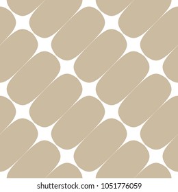 Vector seamless pattern.Modern stylish texture.Repeating geometric tiles with smooth diagonal ovals.Light brown and white