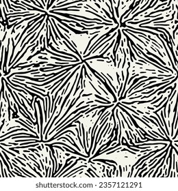 Vector seamless pattern.Monochrome  exploding spots. Modern repeating texture. Fancy starry print. Stylized fireworks for holiday design.