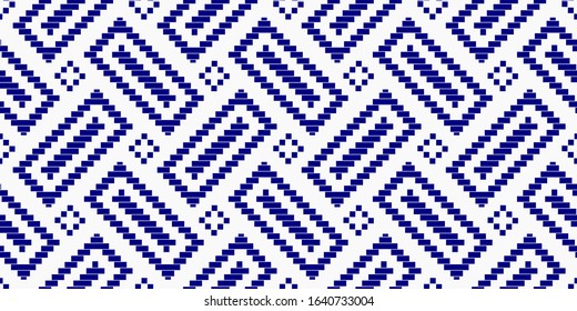 Vector seamless pattern.Motif is inspired by the unique woven.