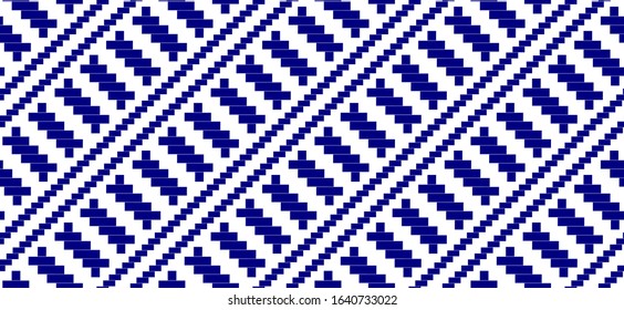 Vector seamless pattern.Motif is inspired by the unique woven.