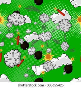 Vector seamless patterns abstract comics.