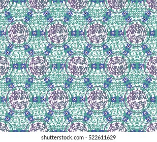 vector seamless patterns beautiful Oriental motifs, the Oriental pattern of flowers lines circles